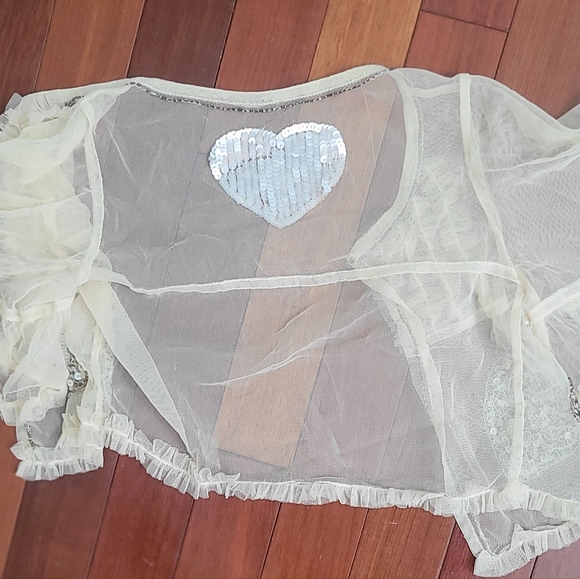 Sheer Girls Couture Sequin Shrug - Picture 5 of 12